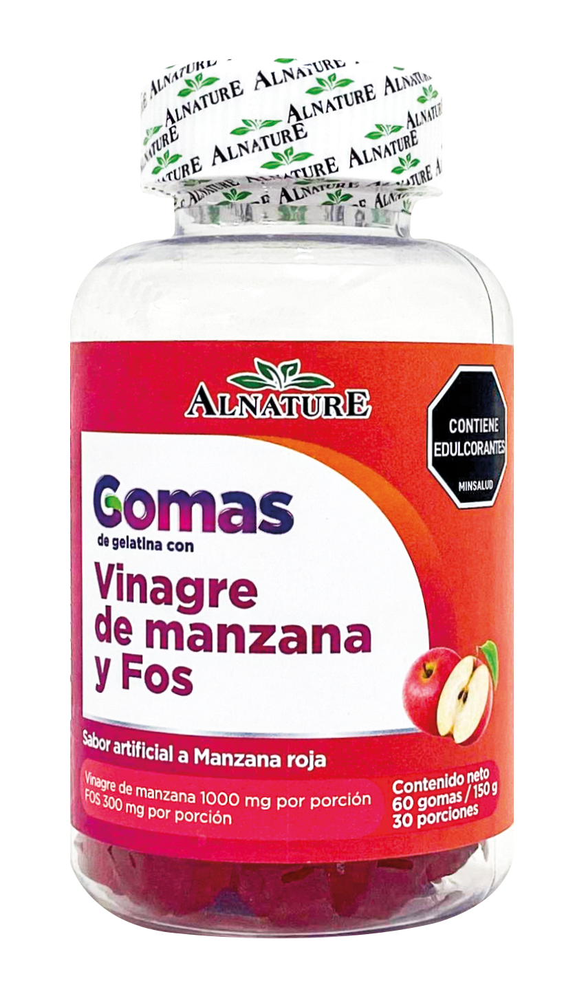 GOMAS DE GELATINA CON VINAGRE DE MANZANA Y FOS