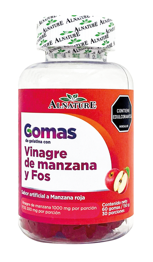 GOMAS DE GELATINA CON VINAGRE DE MANZANA Y FOS